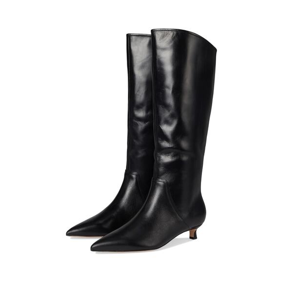 Naturalizer 27 Edit Women 11M Black Leather Nikita Tall Boot Pointed Toe LM1-16 - Picture 1 of 9
